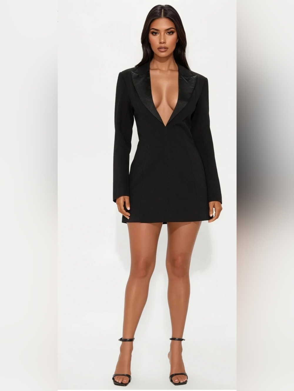 Noemi Micro Mini Blazer Dress - Black Size M
